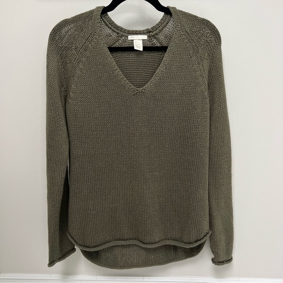 H&M Sweaters Hm Green V Neck Sweater Poshmark